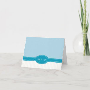 Thank You Card for Wedding or Shower, Aqua