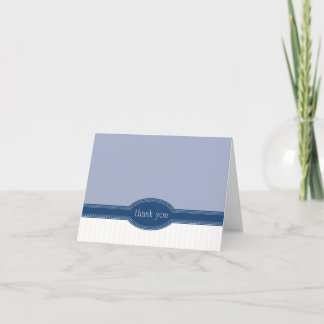 Thank You Card for Wedding or Shower, Navy