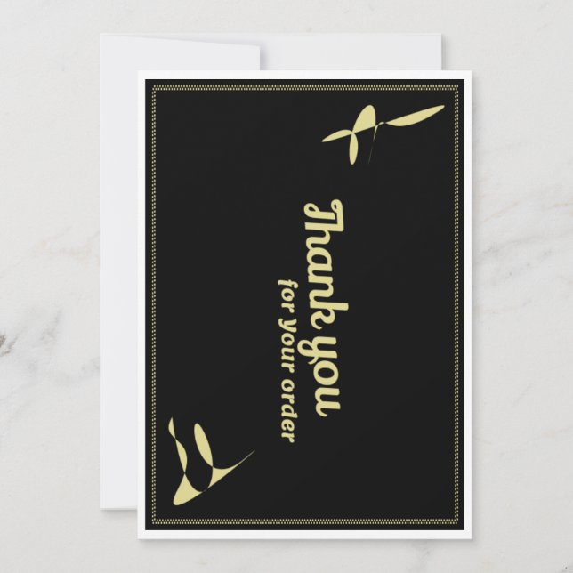 Thank you card for your order (Front)