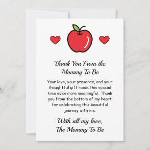 Thank You Card from Mommy To Be – Baby Shower 