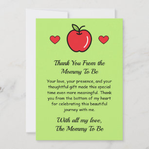 Thank You Card from Mommy To Be – Baby Shower