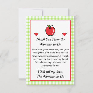 Thank You Card from Mummy To Be – Baby Shower 
