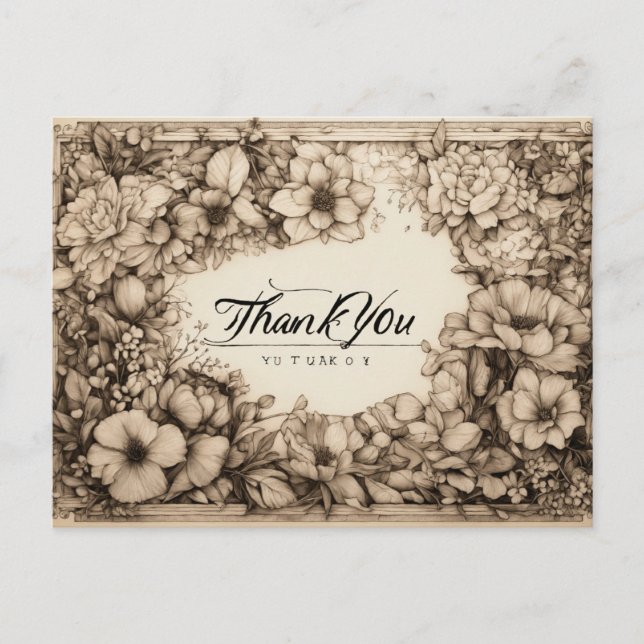 Thank you card, Gift Card  (Front)