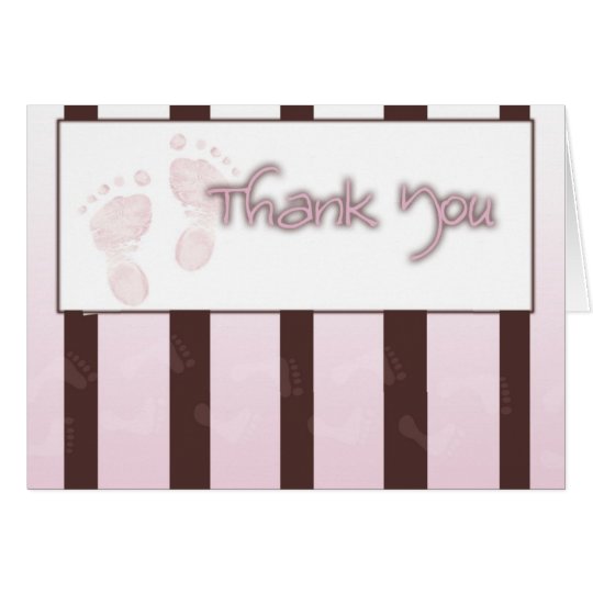 Thank you card - girl baby shower