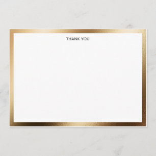 Thank You Card Gold Border