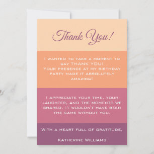 Thank you Card-Harvest Palette- Invitation