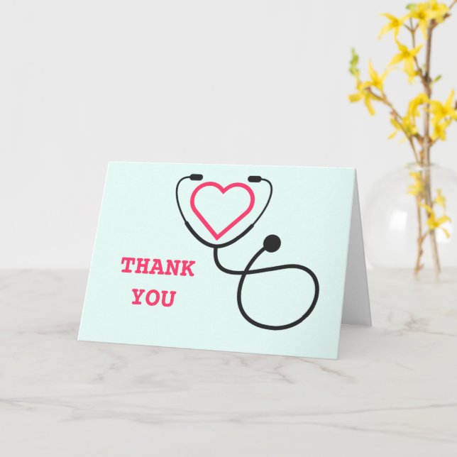 Thank You Card Healthcare Workers (Yellow Flower)