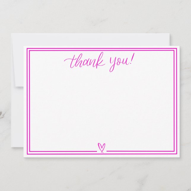 Thank You Card (Hot Pink) (Front)