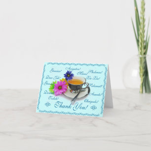 Thank you card in 12 languages