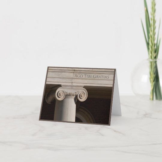 Thank You Card in Latin Zazzle.co.uk