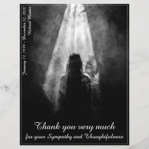 Thank You Card Into the light - goodbye my dear