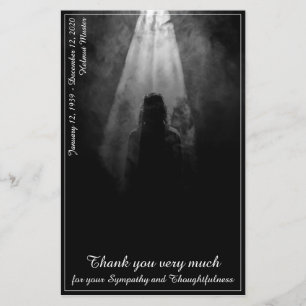 Thank You Card Into the light - goodbye my dear
