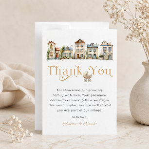 Thank You Card – It Takes a Village Baby Shower