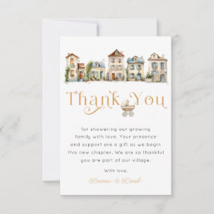 Thank You Card – It Takes a Village Baby Shower