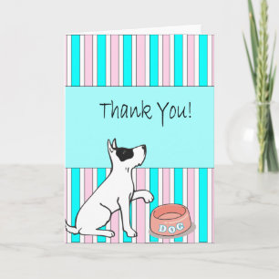 Thank you Card, Jack Russell Cartoon Card