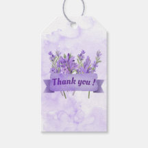 Thank you card lavender wedding
