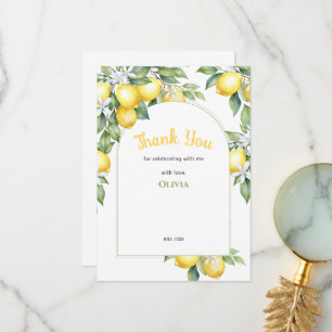 Thank You Card Lemon citru birthday.