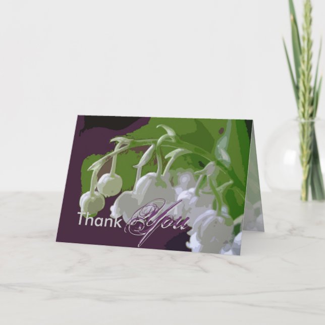 Thank You card, lilly of the valley (Front)