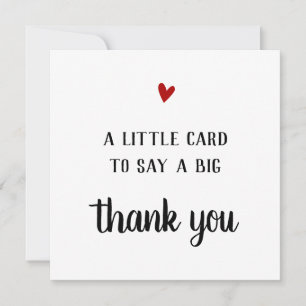Thank you card. Little card to say thank you.