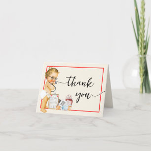Thank You Card Little Doctor Baby Shower