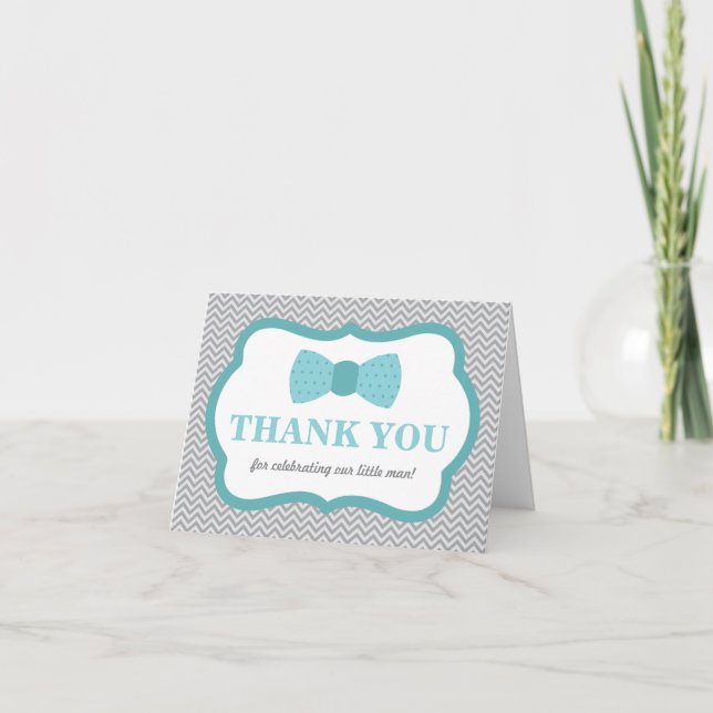 Thank You Card, Little Man, Bow Tie Card (Front)