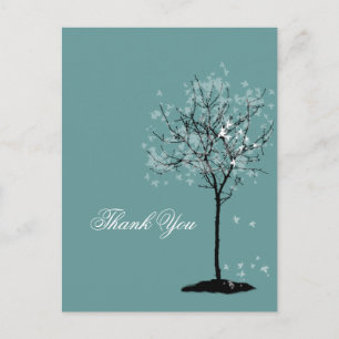 Thank You card ~ maple tree, DIY background colour