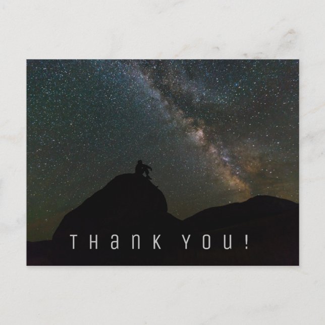 Thank You Card. Milky Way Night Sky. Postcard (Front)
