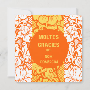 "Thank you" card- "moltes gràcies"-Design 2 Thank You Card