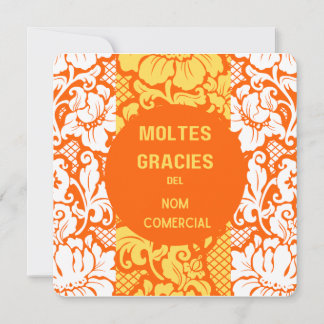 "Thank you" card- "moltes gràcies"-Design 2 Thank You Card