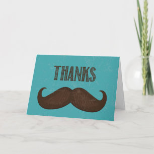 Thank You Card - Moustache Design