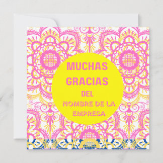 Thank you- card  "muchas gracias" (Spanish)