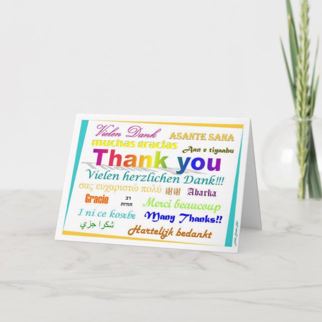 Thank You Card - multilingual (Front)