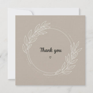 Thank you card - Natural