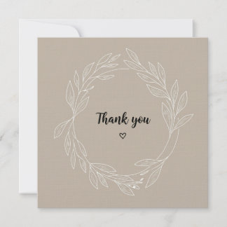 Thank you card - Natural