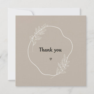 Thank you card - Natural