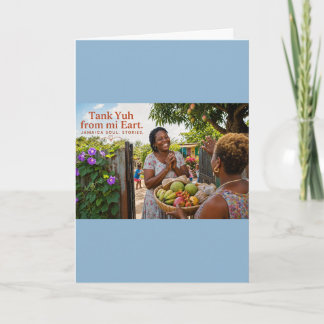 Thank You Card- Neighbour's Yard Scen Card