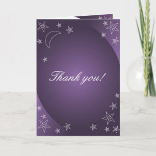 Thank you card - night on purple