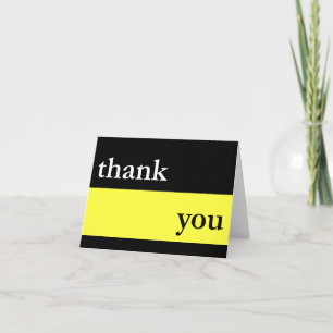 Thank You Card / Notecard (Yellow Thick Stripe)