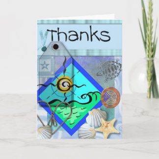 thank you card, ocean theme card