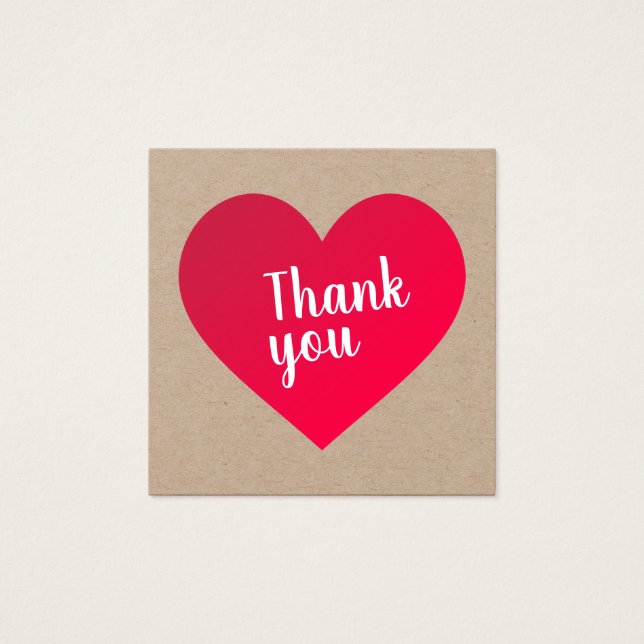 Thank you card on Premium Kraft paper. (Front)