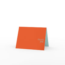 Thank you card.orange