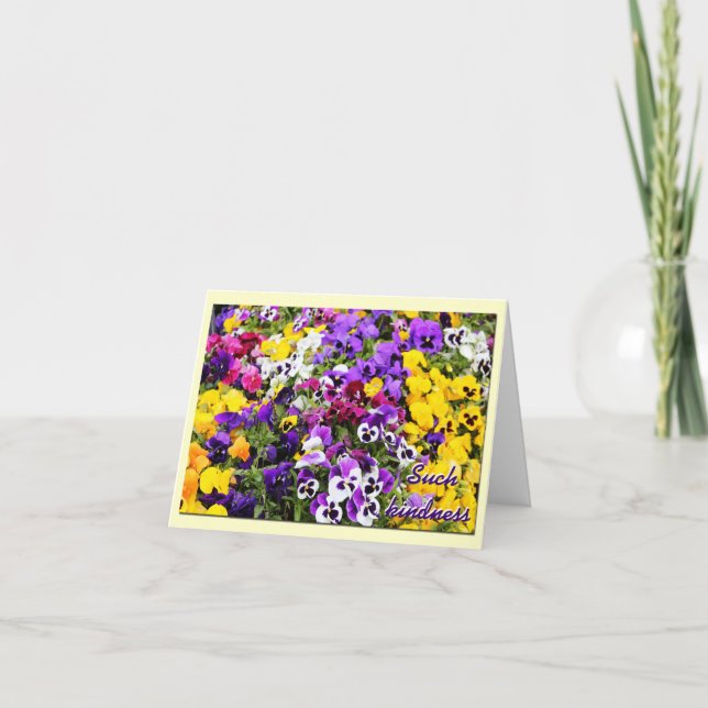 Thank You Card--Pansies (Front)