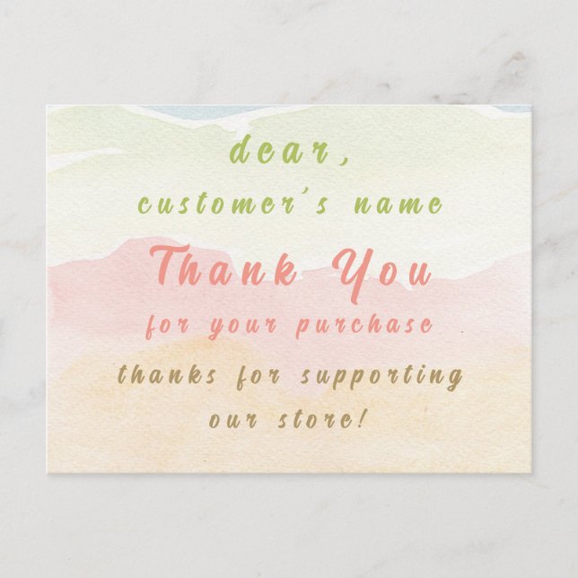 thank you card pastel theme (Front)