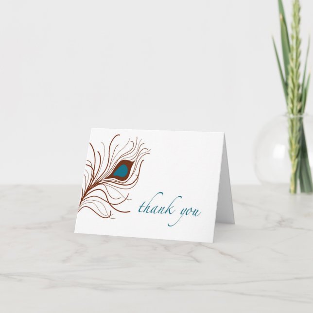 thank you card {peacock feather} (Front)