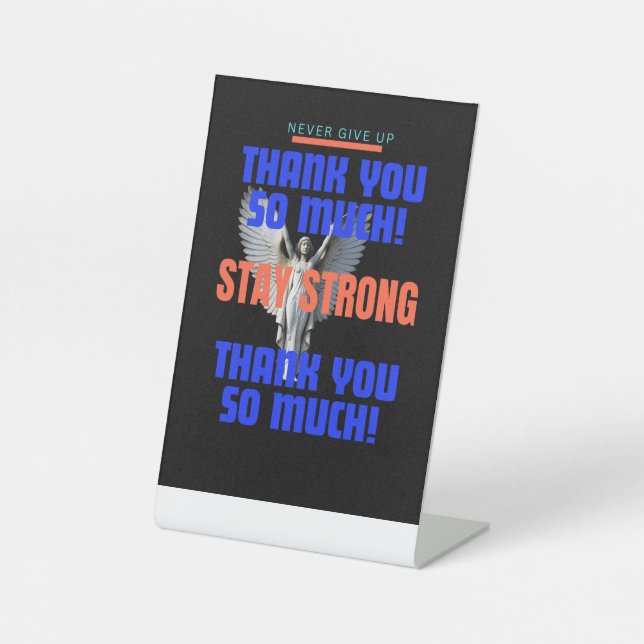 Thank you card  pedestal sign (Front)