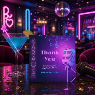 Thank You Card, Personalised Night Out Appreciatio Card