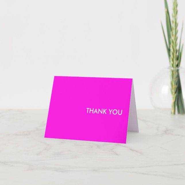 thank you card--"pink dice eighties" card (Front)