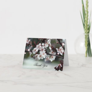 thank you card plum flowers