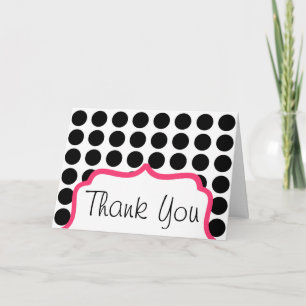 Thank You Card - Polka Dot And Pink