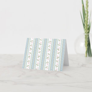 Thank You Card   Preppy Floral Stripe Baby Shower